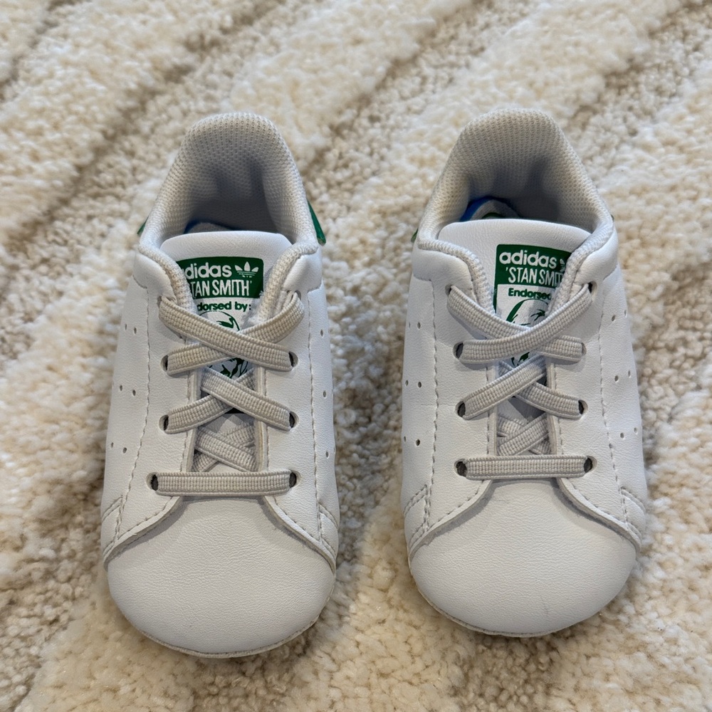 Adidas Baby Stan Smith White and Green Sneakers
